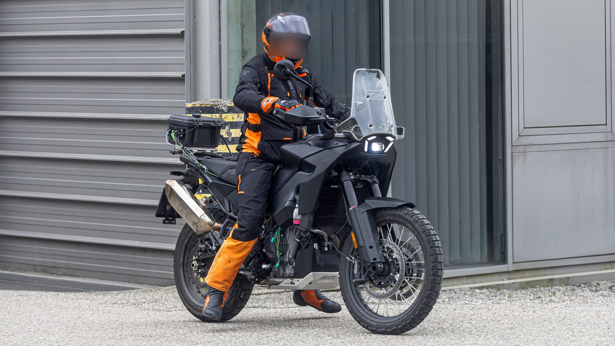 Next-generation KTM 790 Adventure prototype, front three-quarter view
