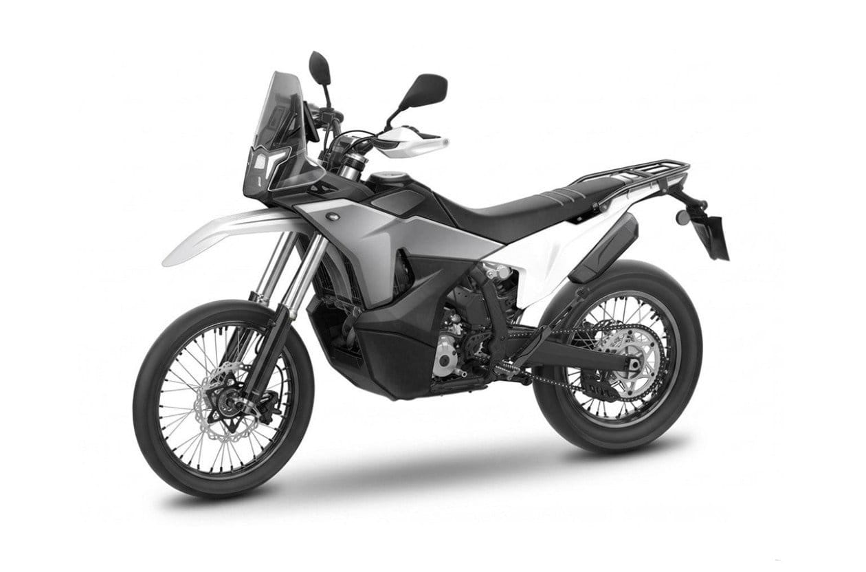 A patent image for the Kove 350 Rally motorcycle
