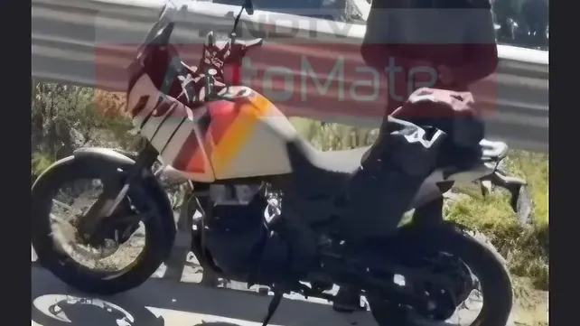 Royal Enfield Himalayan 750 prototype, rear three-quarter view, undisguised test mule