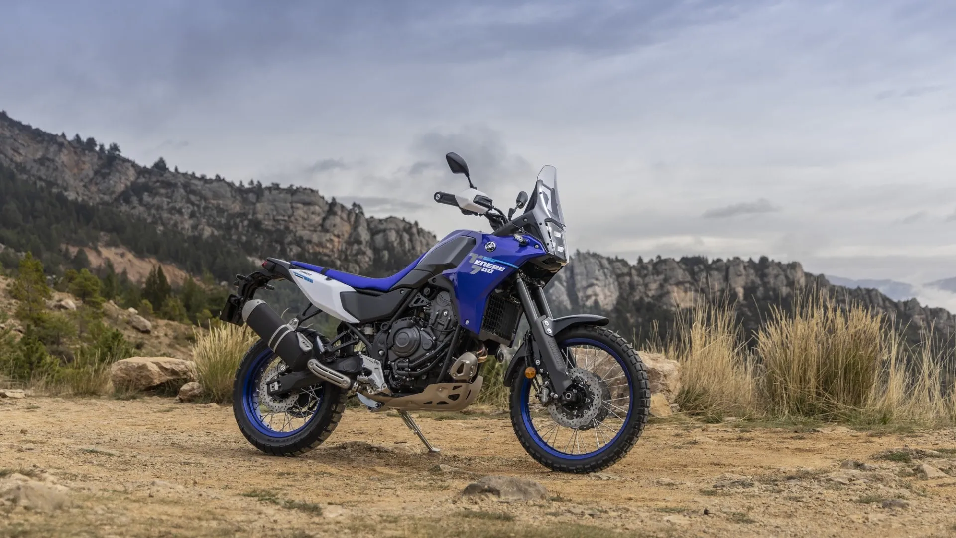 2026 Yamaha Tenere 700 adventure motorcycle, studio three-quarter front view