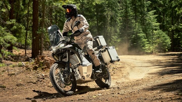 2027 CFMoto Ibex 950 adventure motorcycle in Tactical Green, front three-quarter view