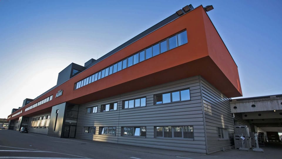 KTM's factory and headquarters building in Mattighofen, Austria