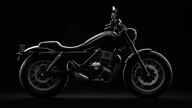 Harley-Davidson Sprint 440 design sketch, right side view, cruiser silhouette with teardrop tank